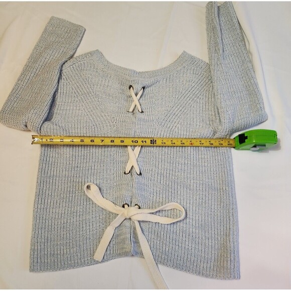 Harper Heritage Cable Knit Open Tie Back Sweater Sz S - Picture 10 of 11